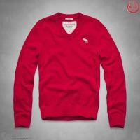 heren abercrombie and fitch v-hals truien wit moose logo rood Utrecht Shop 4hczs388